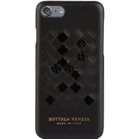 Bottega Veneta Leather Iphone 7 Case In Black