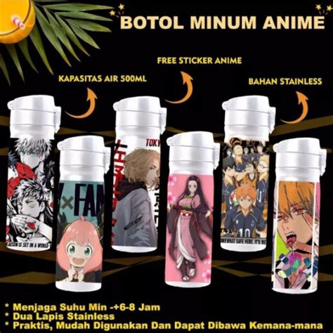 Jual 1 Botol Minum Termos Botol Minum Anime Termos Anime