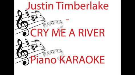 Cry Me A River Justin Timberlake Acoustic Karaoke Youtube