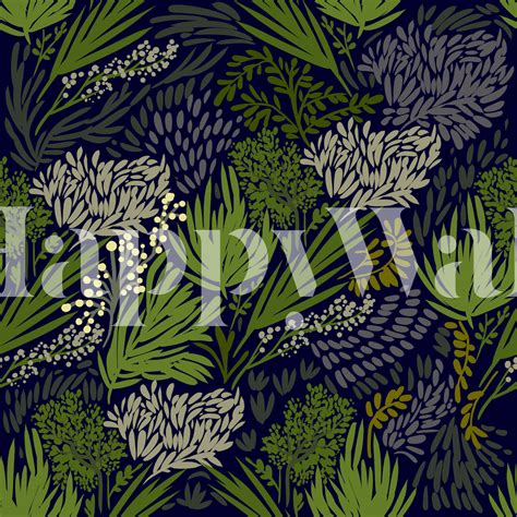 Foliage Mosaic Wallpaper Buy Online At Happywall