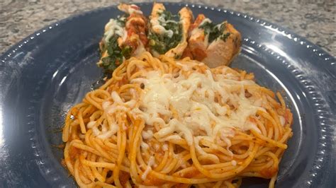 Spinach Cheese Stuffed Chicken Breast W A Tuscany Pasta YouTube