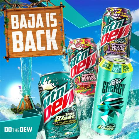 Mtn Dew Baja Blast Caribbean Splash Is Back For A Limited Time