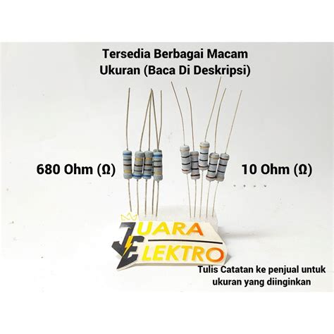 Jual Pcs Resistor Watt Resistor Berbagai Macam Ukuran