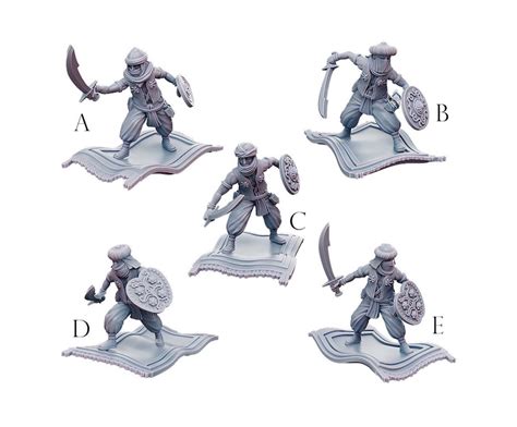 Araby Carpet Swordsmen Resin 3d Printed Miniatures Kyoushuneko Table