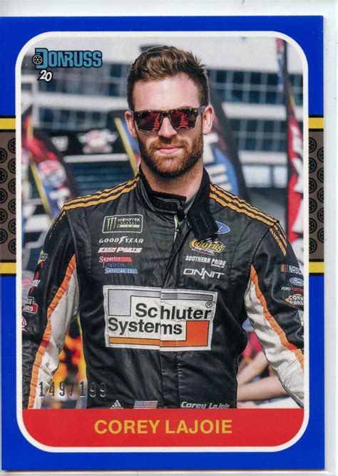 2020 Donruss Racing NASCAR Retro BLUE Parallel 183 Corey LaJoie 149