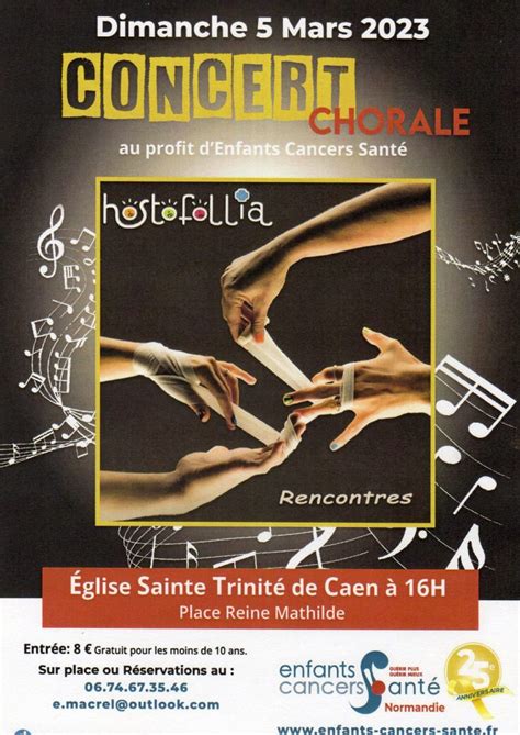 Dimanche Mars Concert Chorale Au Profit D Enfants Cancers