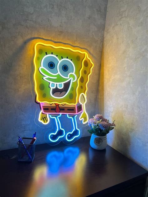 SpongeBob SquarePants UV Printed X Neon Artwork Neon Artwork Neon