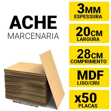 Chapa Mdf X Cm Placa Mm Lote Unidades Artesanato