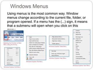 Working With Windows And Applications Ppt