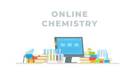 Premium Vector Online Chemistry Lesson Illustration