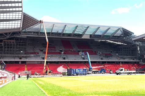 Photos: The view from inside Anfield of new Anfield Road Stand ...