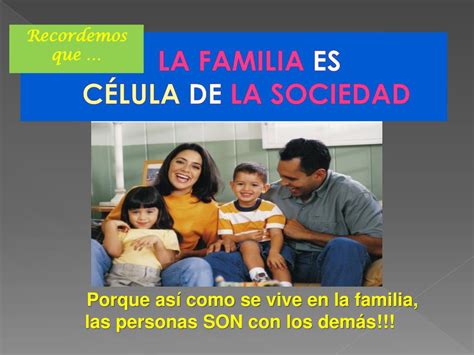 PPT LA FAMILIA CÉLULA DE LA SOCIEDAD PowerPoint Presentation free