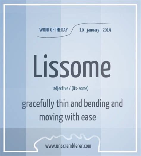 Lissome Good Vocabulary Words Interesting English Words English