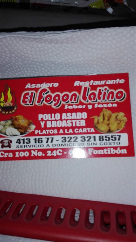 Menu at El Fogon Latino restaurant Bogotá