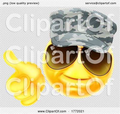 Army Soldier Emoticon Emoji Face Cartoon Icon by AtStockIllustration ...