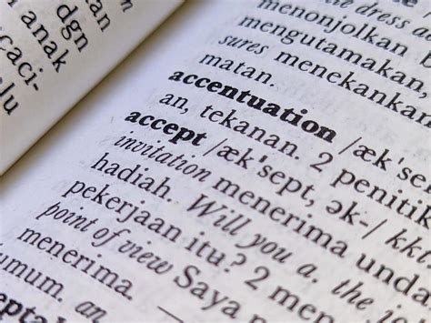 Surabaya Indonesia April 2023 A Close Up Of The Word Accept In