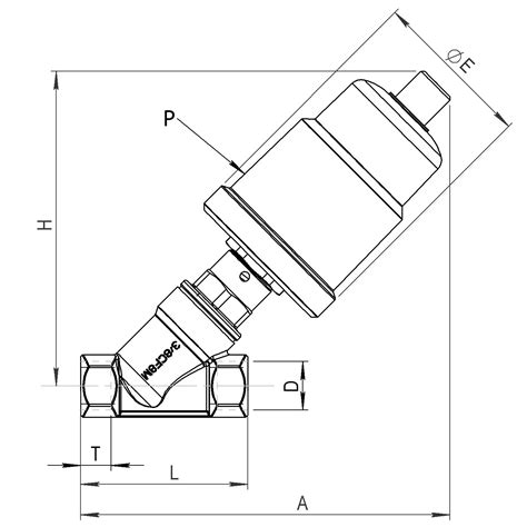 Air Actuated Angle Seat Valves