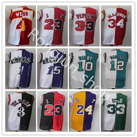 Split Two Retro Basketball Jersey Featuring Allen Iverson Scottie