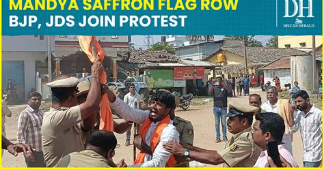 Hanuman Flag Removal Row Intensifies In Karnatakas Mandya Bjp And Jd