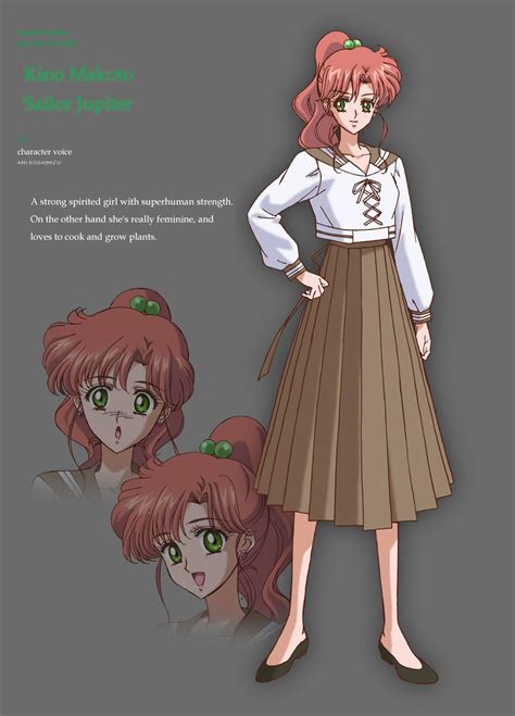 Newly Released Character Designs For Pretty Guardian Sailor Moon Crystal Kino Makoto Sailor