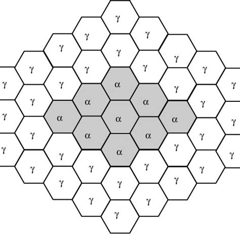 Schematic Illustration Of The Hexagonal Grid Used To Represent The Two