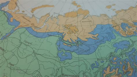 1964 Vintage Russia Temperature Map