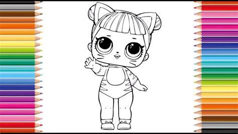 How To Color LOL Dolls Wearing Tiger Clothes Cara Mewarnai Boneka LOL