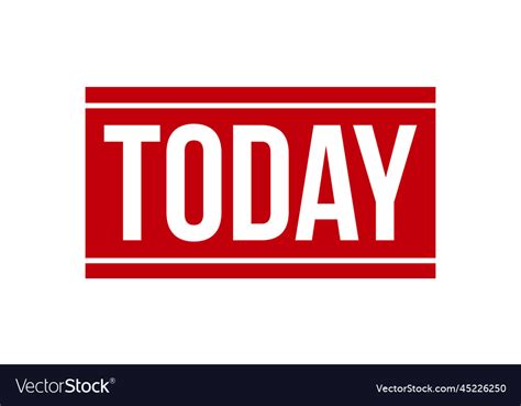 Today Rubber Stamp Seal Royalty Free Vector Image