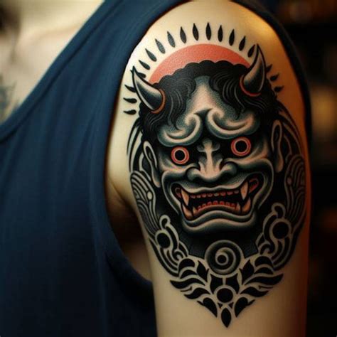 61 Outstanding Yet Meaningful Oni Tattoo Ideas To Blend With The Shado ...