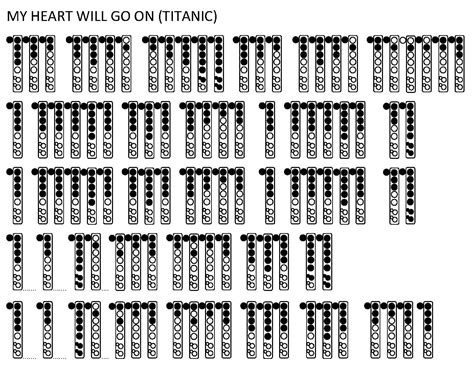 My Heart Will Go On Titanic Cifras FÁceis Para Flauta Doce