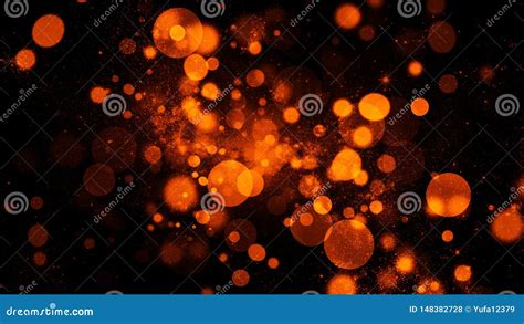 Gold Abstract Bokeh Background Real Dust Particles With Real Lens