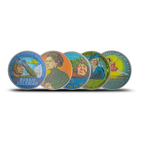 2023 Colorized American Women Quarter 5-Coin Sets - Silver.com™