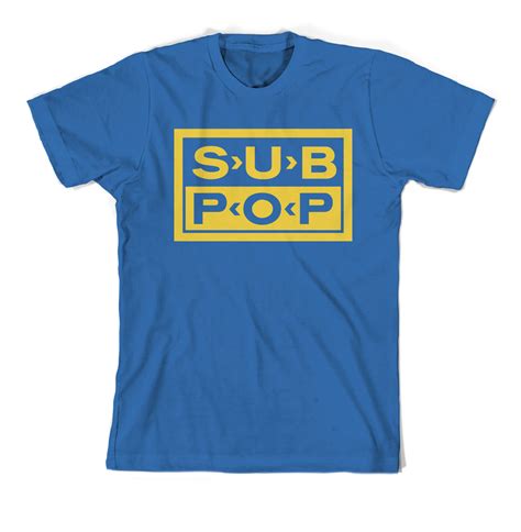 Sub Pop Logo Blue Wyellow T Shirt Sub Pop Official Store Sub Pop