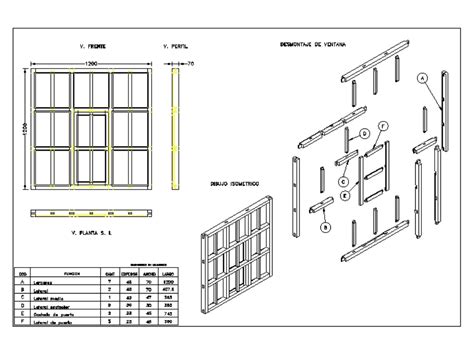 Ventana De Madera En Autocad Descargar Cad Kb Bibliocad