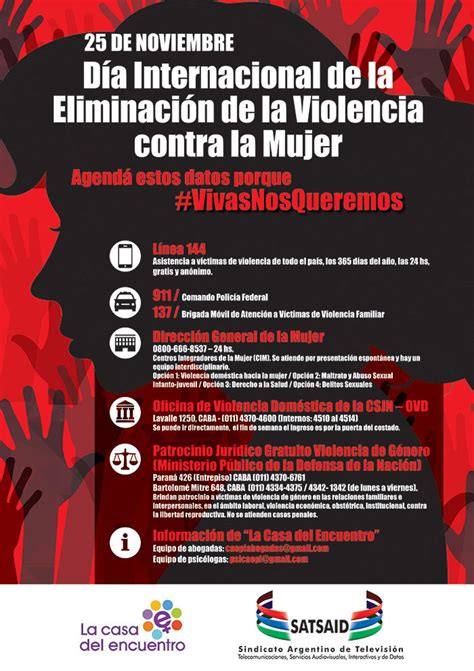 2511 Día Internacional De La Eliminación De La Violencia Contra La Mujer Satsaid