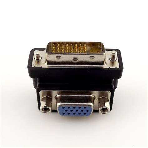 X Right Angle Degree Vga Female To Dvi Pin Male Video