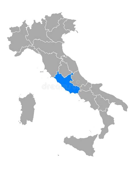 Carte Du Latium En Italie Illustration De Vecteur Illustration Du