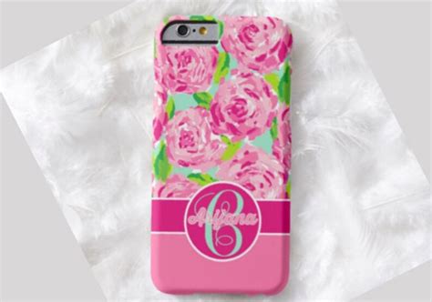 Floral Monogram Cell Phone Case Iphone 6 Case Note 4 Cell Etsy