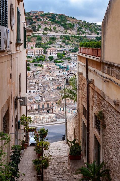 Old Alley in Modica stock photo. Image of travel, italy - 245093624