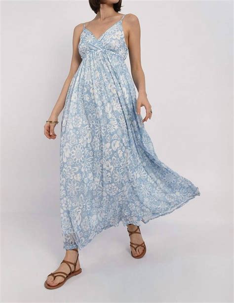 Buy Molly Bracken Maxi Printed Dress In Barbara Blue At Off