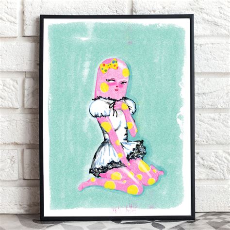 Uwu Sexy Anime Blobby Schoolgirl Print A A A Mr Blobby Hentai Style