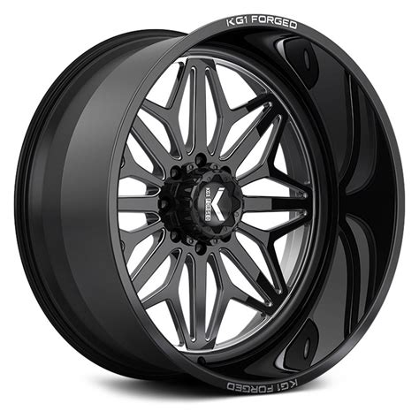 KG1 FORGED KF014 SNOW Wheels Gloss Black With Milled Accents Rims