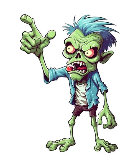 Personagem De Desenho Animado Zumbi Ilustra O Em Vetor Clip Art