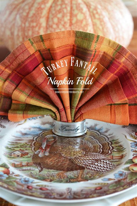 Turkey Fantail Napkin Fold Tutorial For Thanksgiving Thanksgiving Napkin Folds Turkey Napkin