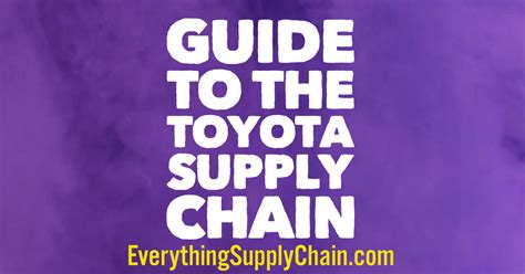 Guide To The Toyota Supply Chain