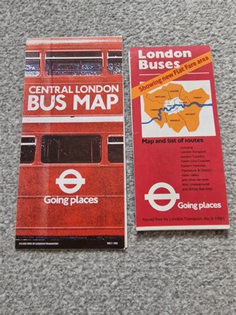 LONDON BUSES MAP And List Of Routes X2 1981 2 00 PicClick UK