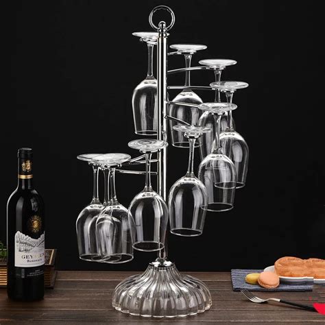 Creative Wine Rack Wrought Iron Goblet Holder European Wine Glass Rack Upside Down Hanging Cup