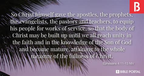 Ephesians 4 11 13 Niv Picture Bible Image Bible Portal