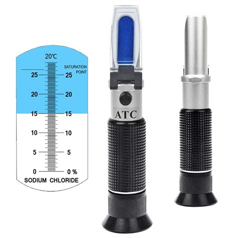 Salinity Refractometer Scale Range Measuring Sodium Chloride