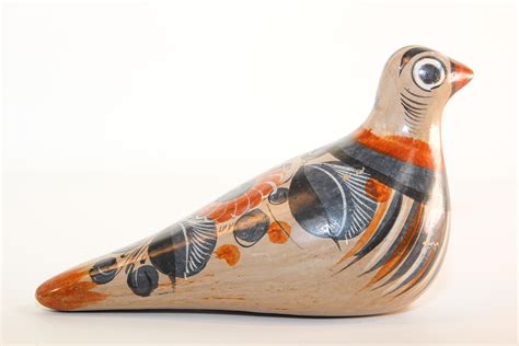 Mexican Vintage Tonala Pottery Hand Painted Bird For Sale At Stdibs